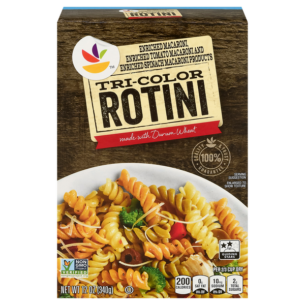 slide 1 of 1, GIANT Tri-Color Rotini Pasta, 12 oz