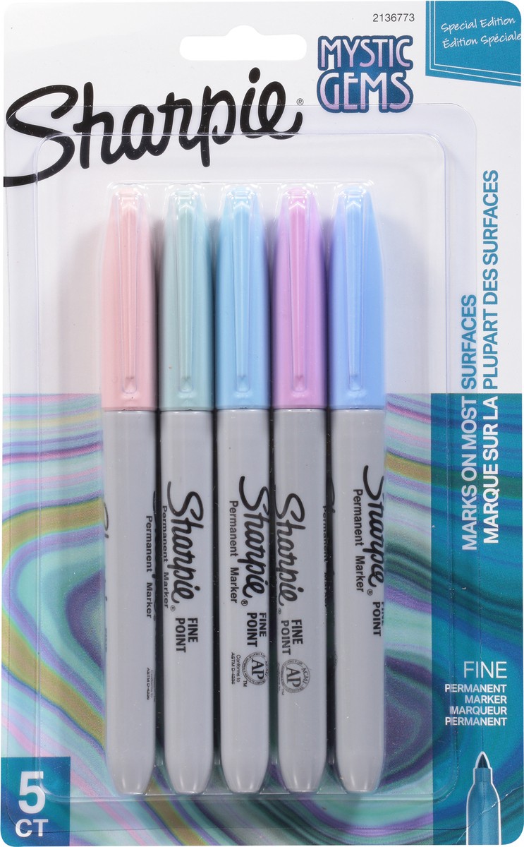 slide 9 of 9, Sharpie Mystic Gems Fine Permanent Marker 5 ea, 5 ct