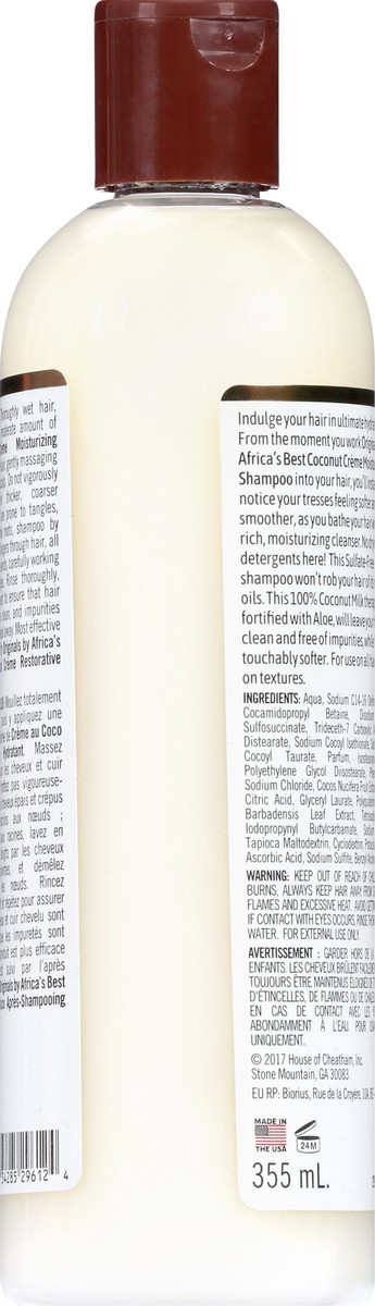 slide 9 of 10, Africa's Best Originals By Shampoo Coconut Creme Moisturizing Sulfate-Free, 12 oz
