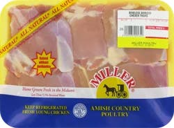 Miller Poultry Boneless Skinless Fresh Chicken Thighs