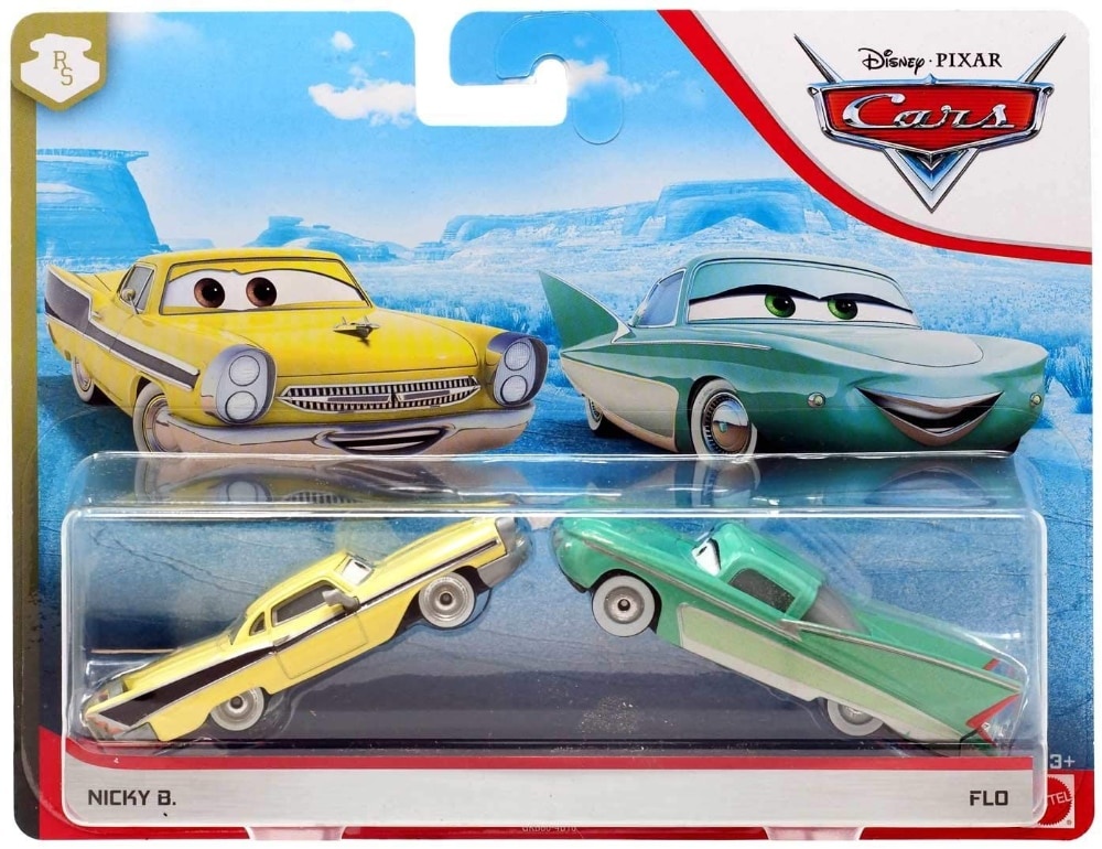 slide 1 of 1, Disney Pixar Cars Flo And Nicky B Toy Cars, 2 ct