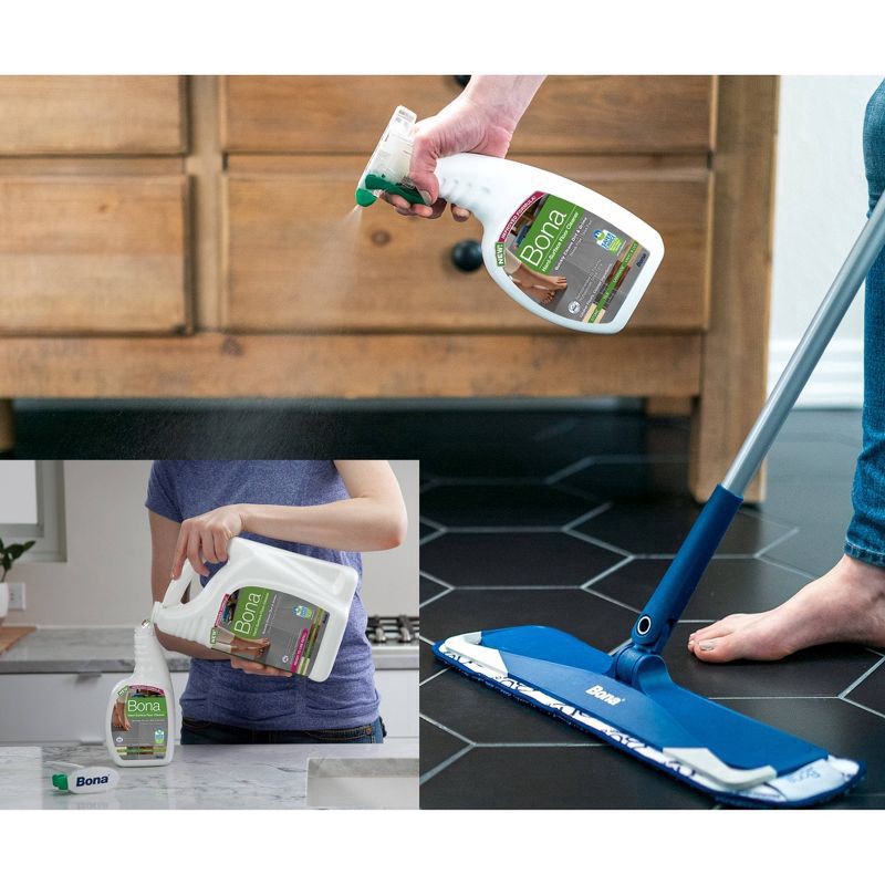 slide 5 of 10, Bona Cleaning Products Multi-Surface Cleaner Spray + Mop All Purpose Floor Cleaner Unscented, 32 oz