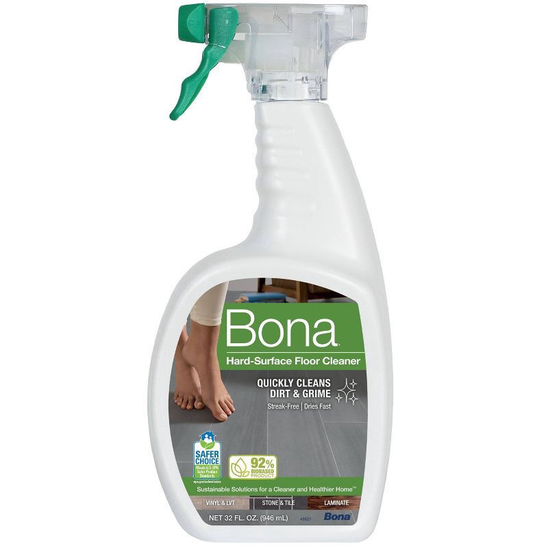 slide 3 of 10, Bona Cleaning Products Multi-Surface Cleaner Spray + Mop All Purpose Floor Cleaner Unscented, 32 oz