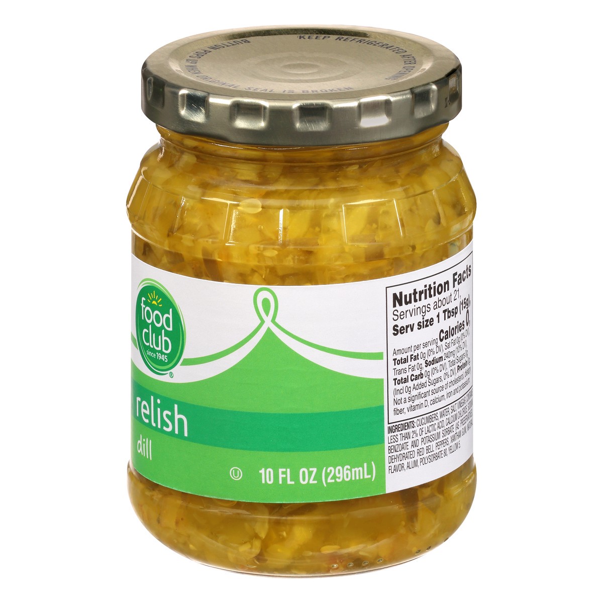 slide 3 of 10, Food Club Dill Relish, 10 oz