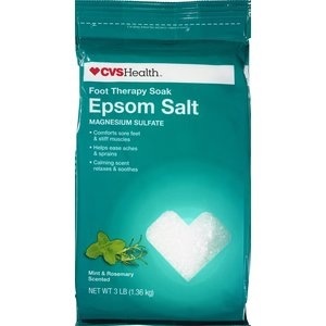slide 1 of 1, CVS Health Epsom Salt Foot Therapy Soak Mint & Rosemary, 3 lb