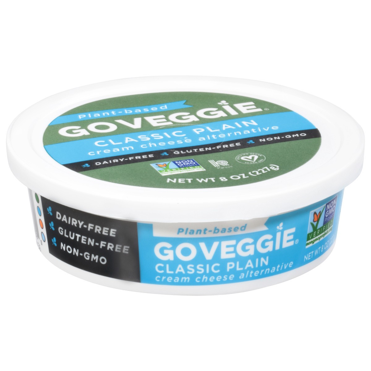 slide 8 of 9, GO VEGGIE Classic Plain Cream Cheese Alternative 8 oz, 8 oz