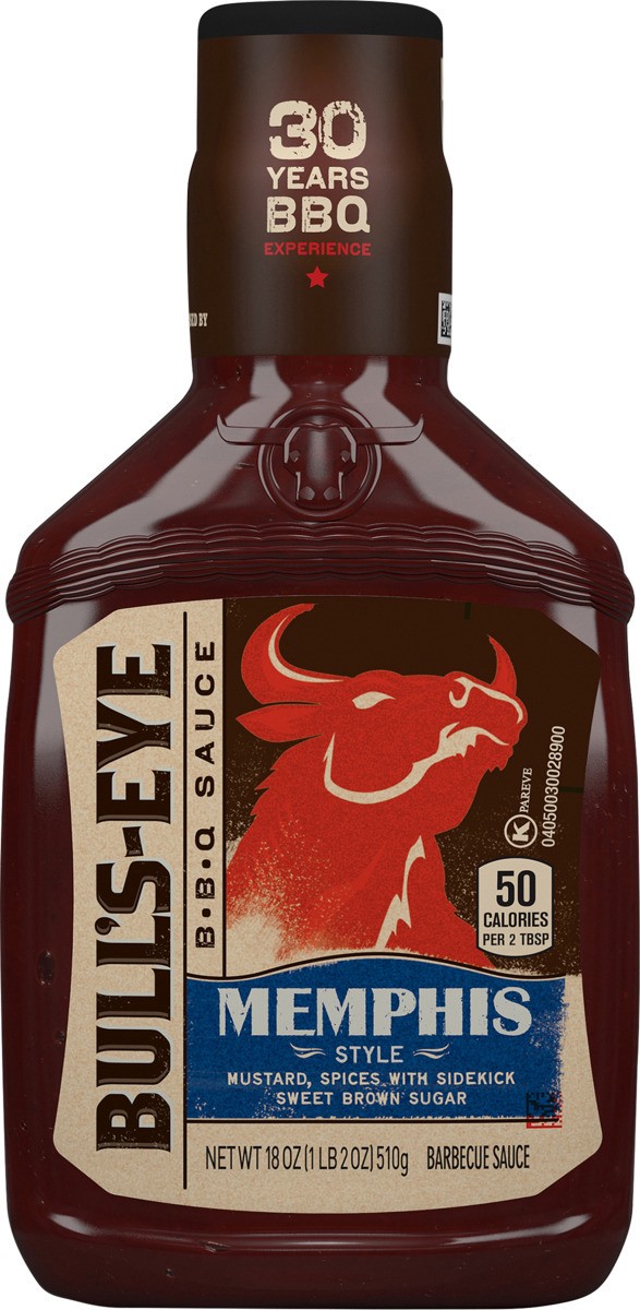 slide 4 of 8, Bull's-Eye Bull's Eye Memphis Style Barbecue Sauce, 18 oz Bottle, 18 oz