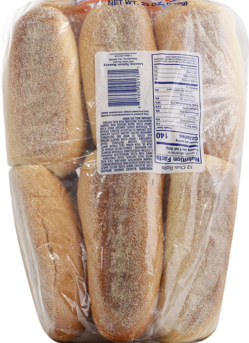 slide 4 of 12, Liscio's Bakery Deli Style 12 Pack Club Rolls 12 ea, 12 ct