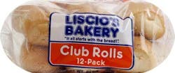 Liscio's Bakery Deli Style Club Rolls - 12 Pack, 12 ct, 25.2 oz