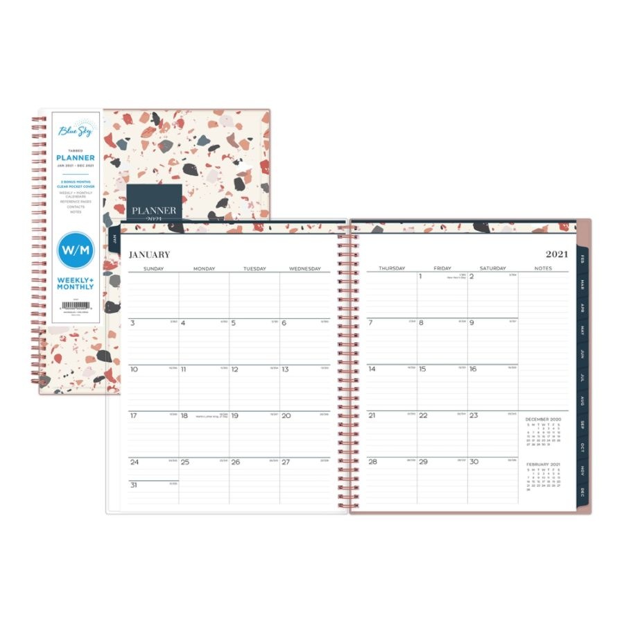 slide 2 of 4, Blue Sky Create-Your-Own Weekly/Monthly Planner, 8-1/2'' X 11'', Lofthouse, January To December 2021, 123321, 1 ct