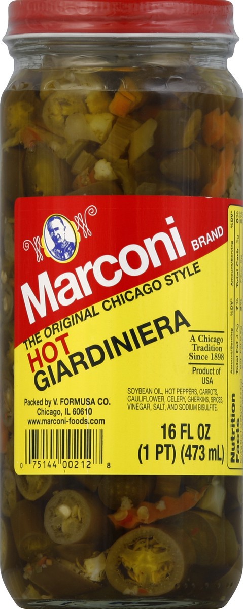 slide 1 of 2, Marconi Hot Giardiniera, 16 fl oz