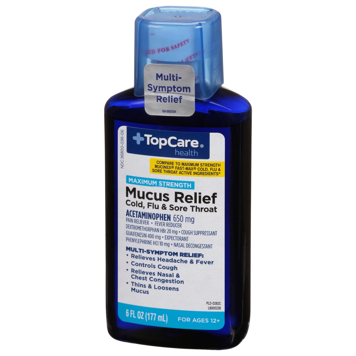 slide 6 of 9, TopCare Health Maximum Strength Mixed Berry Flavored Mucus Relief 6 fl oz, 6 fl oz
