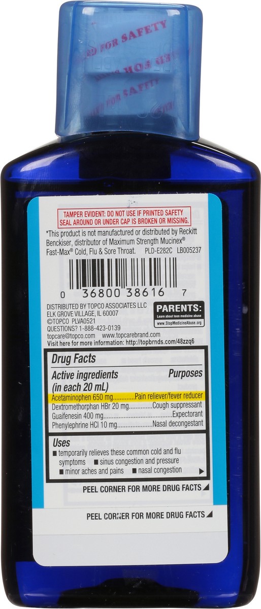 slide 2 of 9, TopCare Health Maximum Strength Mixed Berry Flavored Mucus Relief 6 fl oz, 6 fl oz