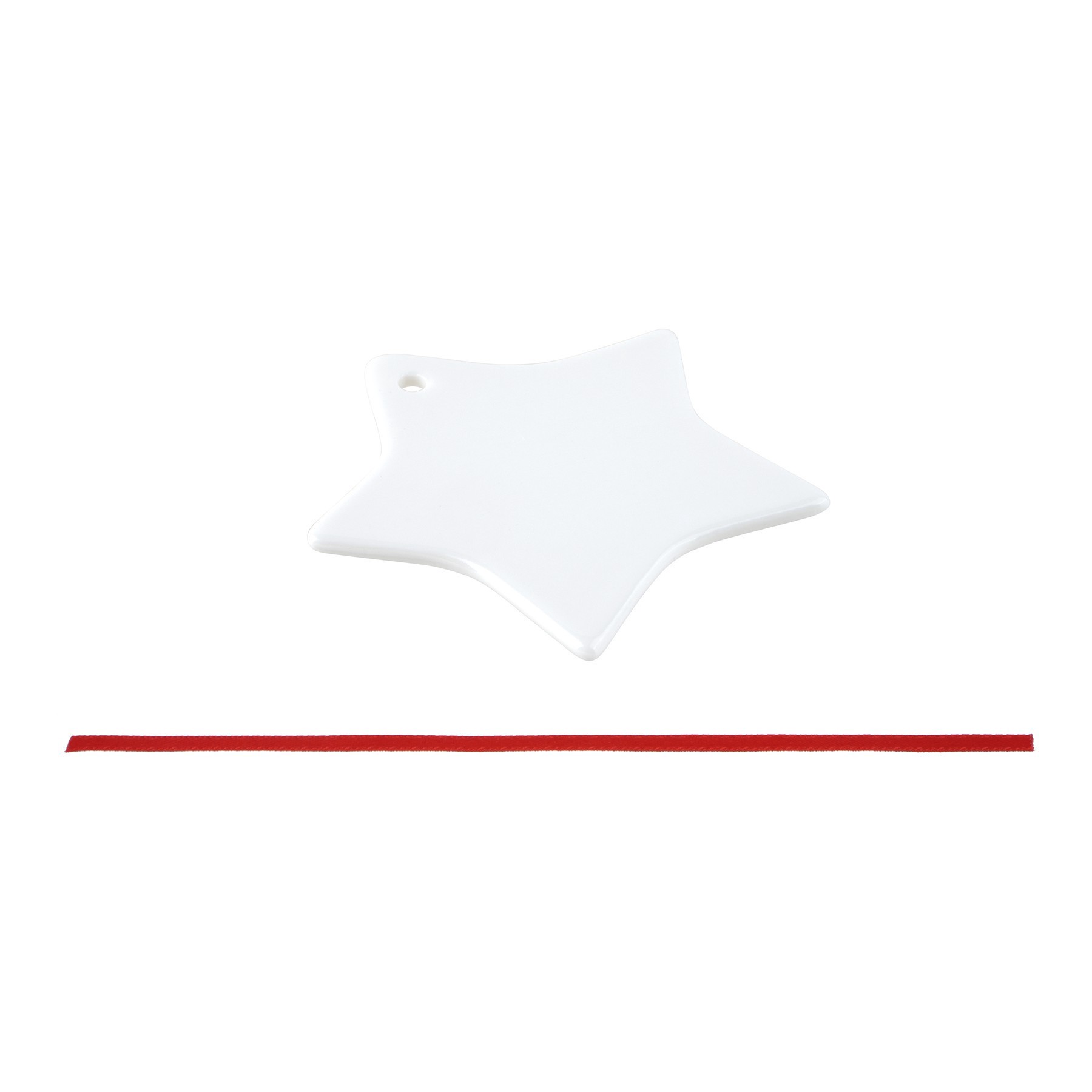 slide 2 of 2, 3" Star Ceramic Sublimation Ornaments, 3ct. By Make Market, 3 ct