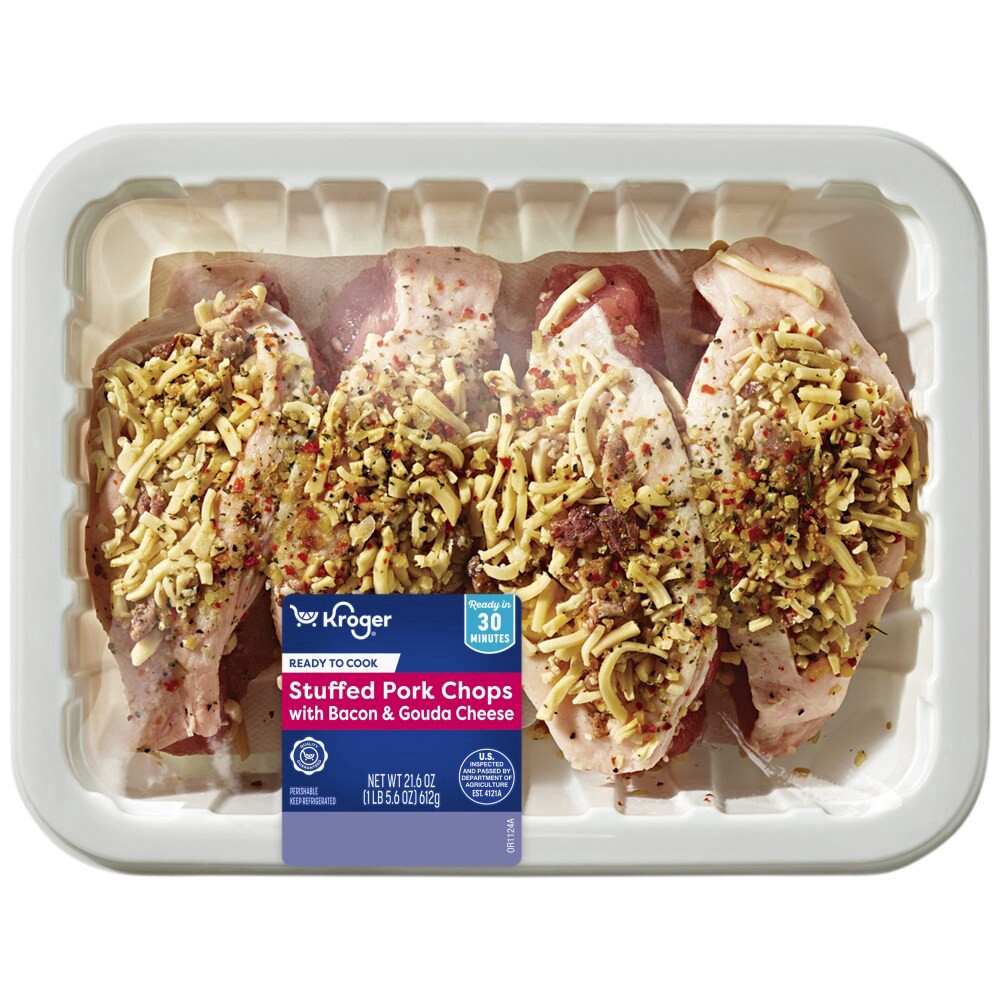 slide 2 of 2, Kroger® Stuffed Pork Chops with Bacon and Gouda Cheese, 21.6 oz