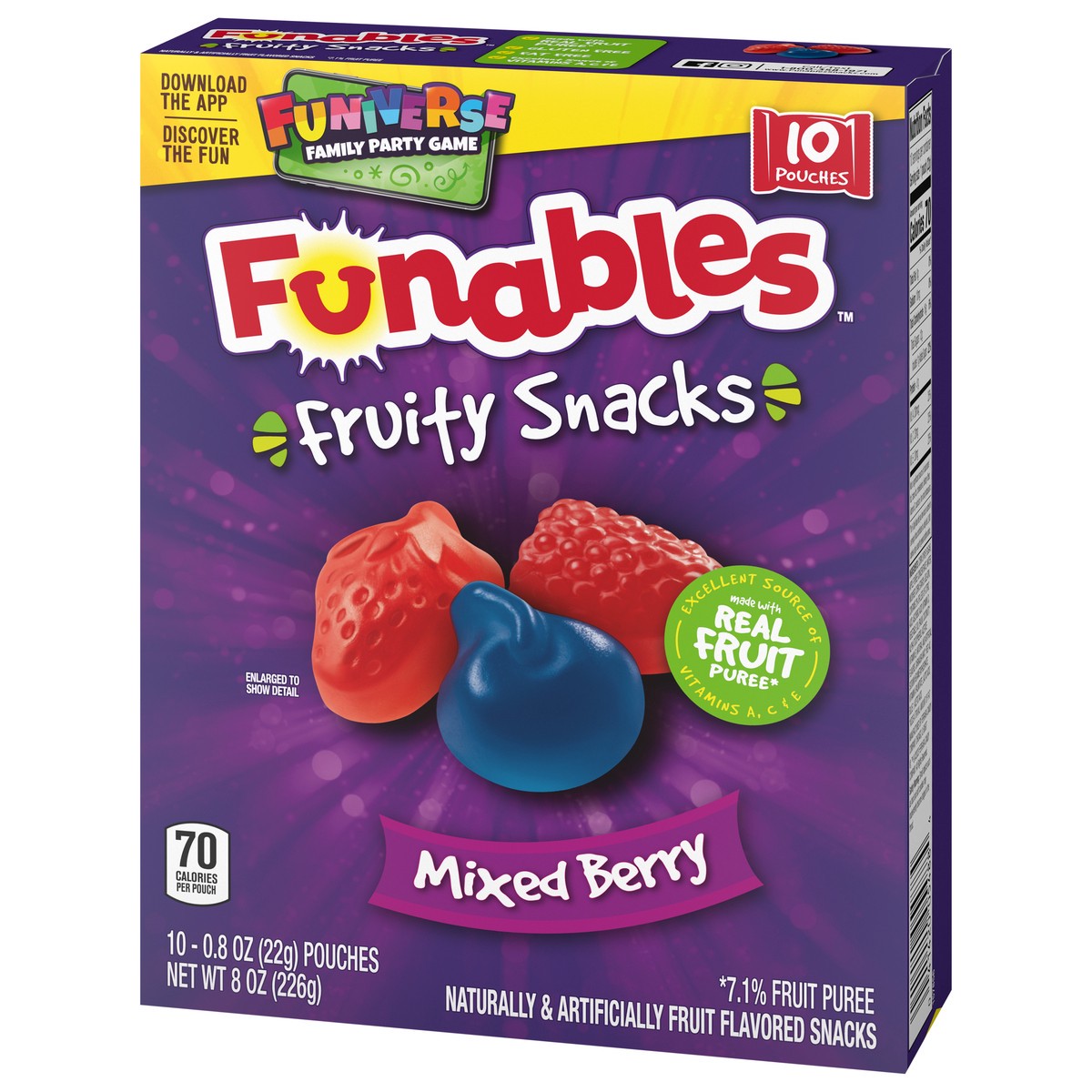 slide 2 of 9, Funables Mixed Berry Fruity Snacks 10 - 0.8 oz Pouches, 10 ct
