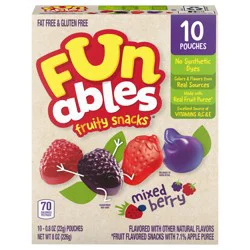 Funables Mixed Berry Fruity Snacks 10 - 0.8 oz Pouches
