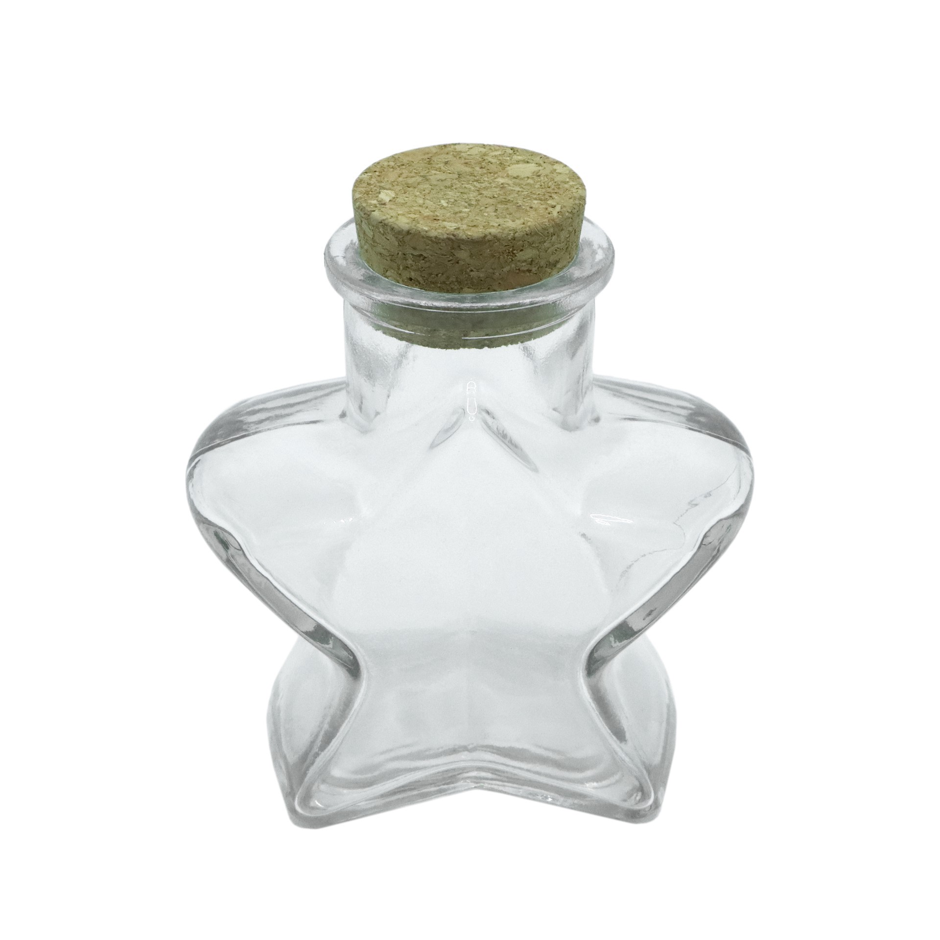 slide 2 of 2, 5oz. Clear Glass Star Bottle With Cork By Ashland, 5 oz