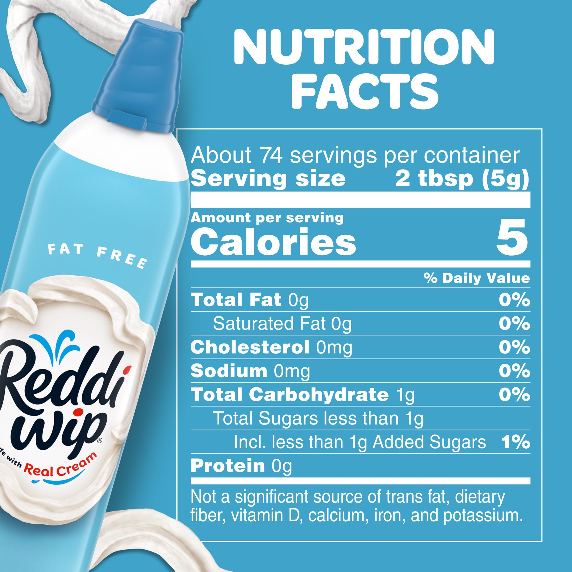 slide 2 of 5, Reddi-wip Fat Free Whipped Topping, Keto Friendly, Gluten Free, 13 oz., 13 oz