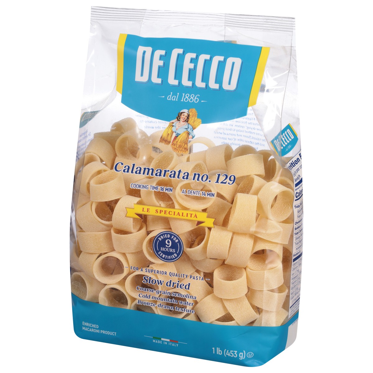 slide 5 of 14, De Cecco No. 129 Calamarata 1 lb, 1 lb