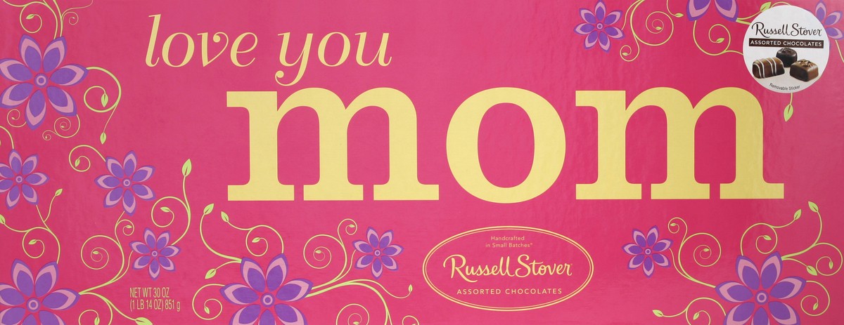 slide 4 of 4, Russell Stover Assorted Chocolates Love You Mom Box, 30 oz