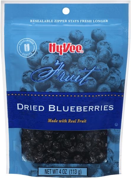 slide 1 of 1, Hy-vee Blueberries Sweetened Dried Fruit, 4 oz