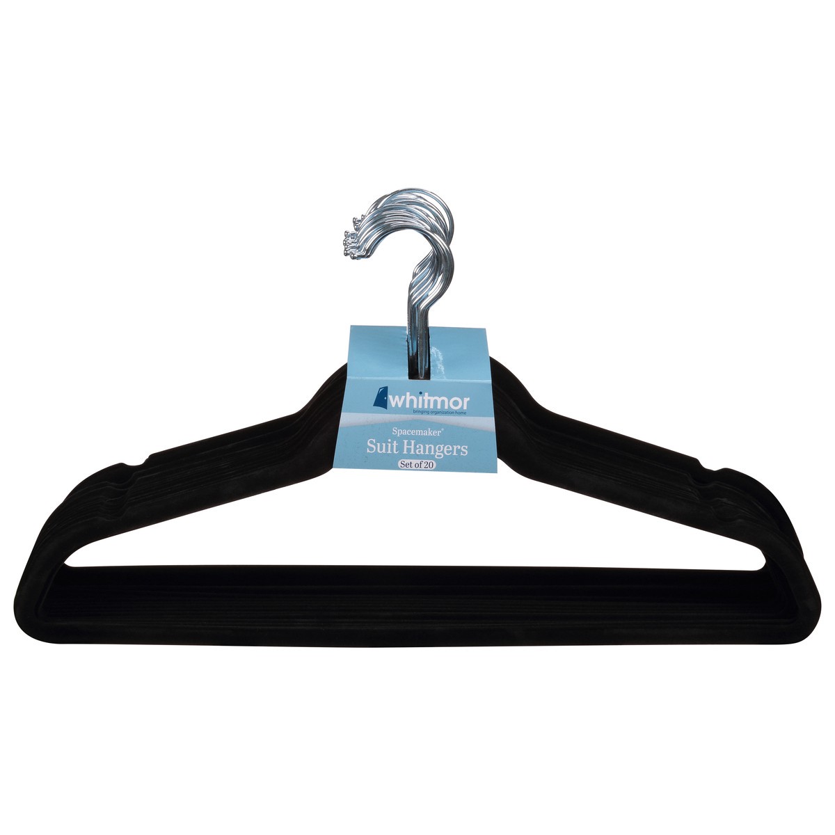 slide 6 of 12, Whitmor Spacemaker Suit Hangers S/20-Black, 20 ct