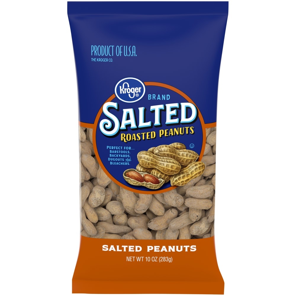 slide 1 of 1, Kroger Salted In-Shell Peanuts, 10 oz