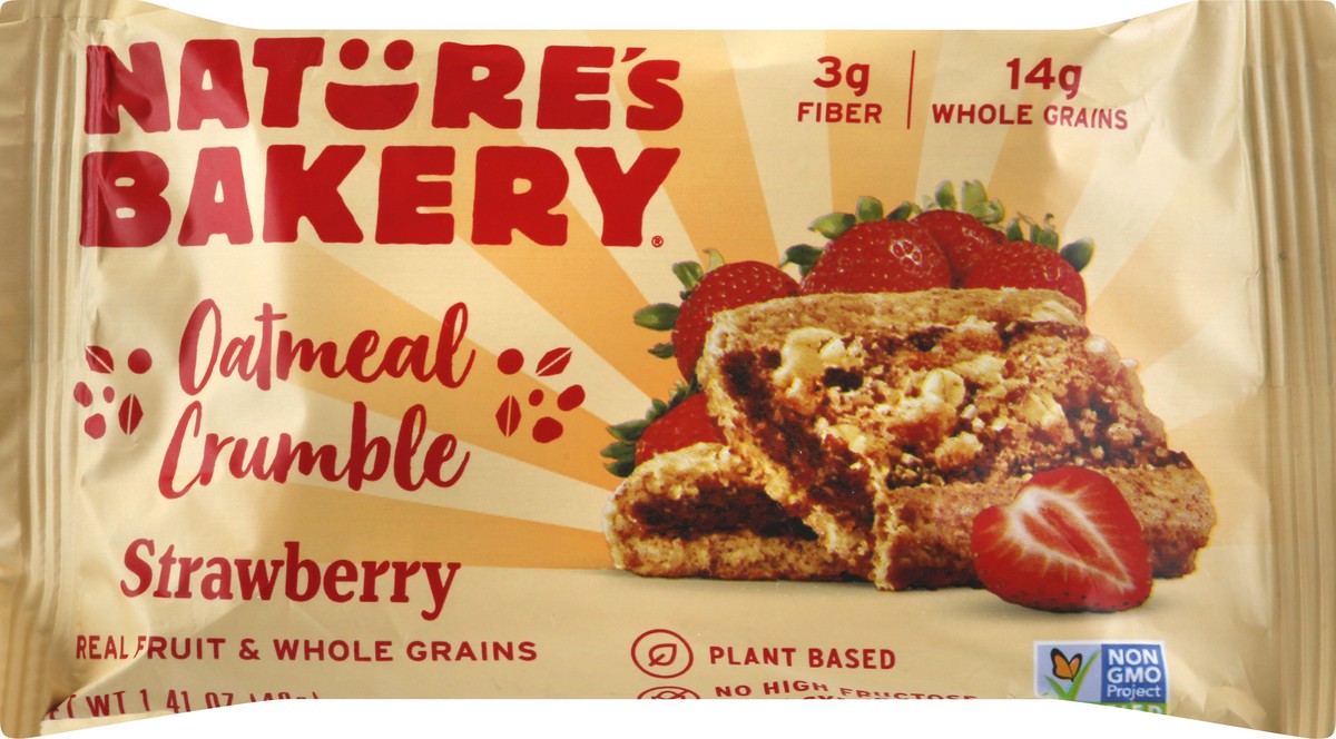 slide 4 of 9, Nature's Bakery Strawberry Oatmeal Crumble Bar, Breakfast Bar, 1 Each, 1.41 oz