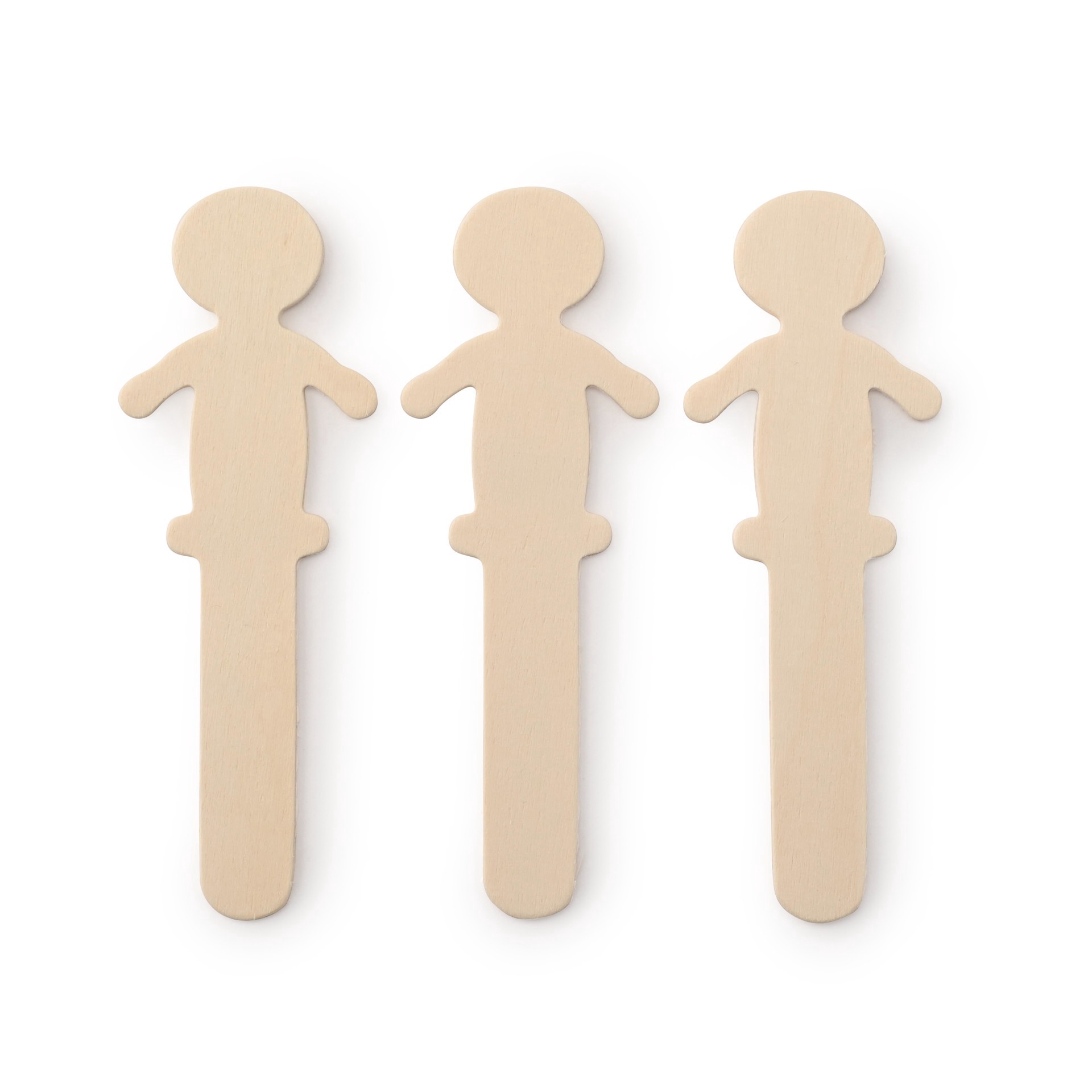 slide 3 of 5, Wood Stick People By Creatology, 5.5 in x 2 in