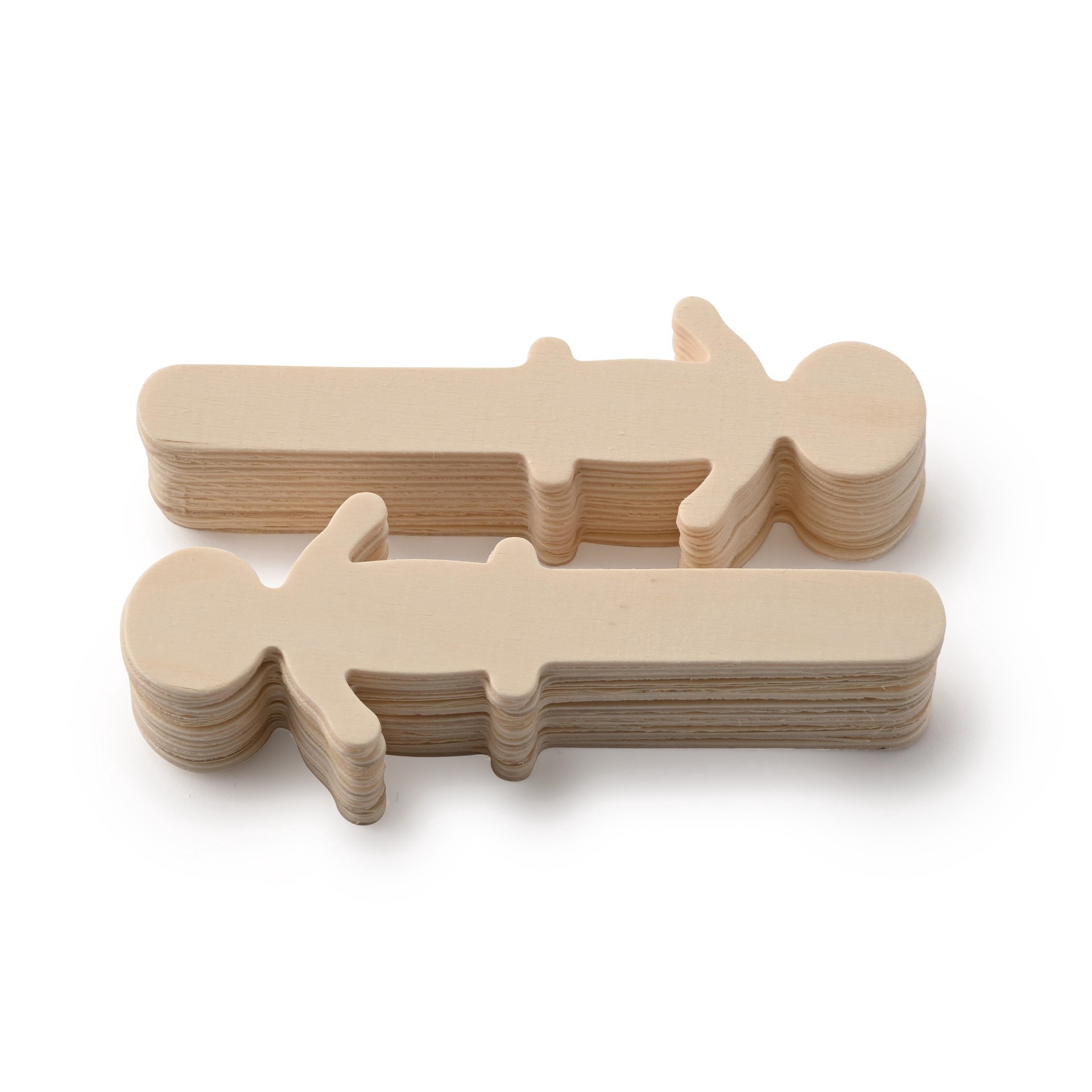 slide 2 of 5, Wood Stick People By Creatology, 5.5 in x 2 in