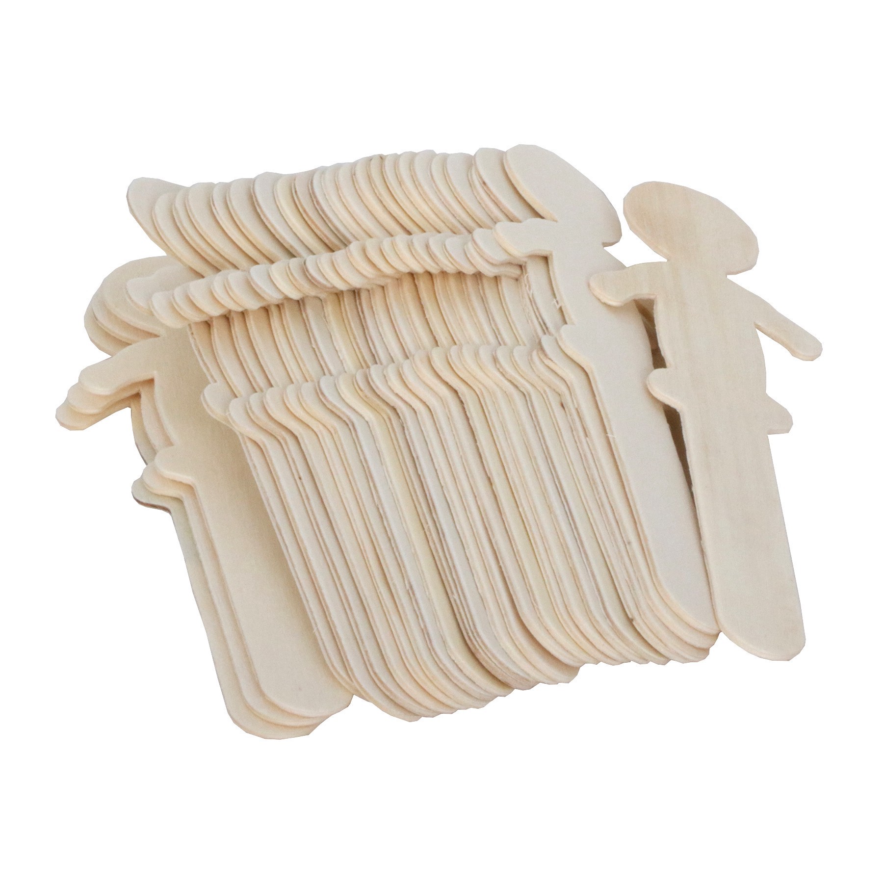 slide 4 of 5, Wood Stick People By Creatology, 5.5 in x 2 in