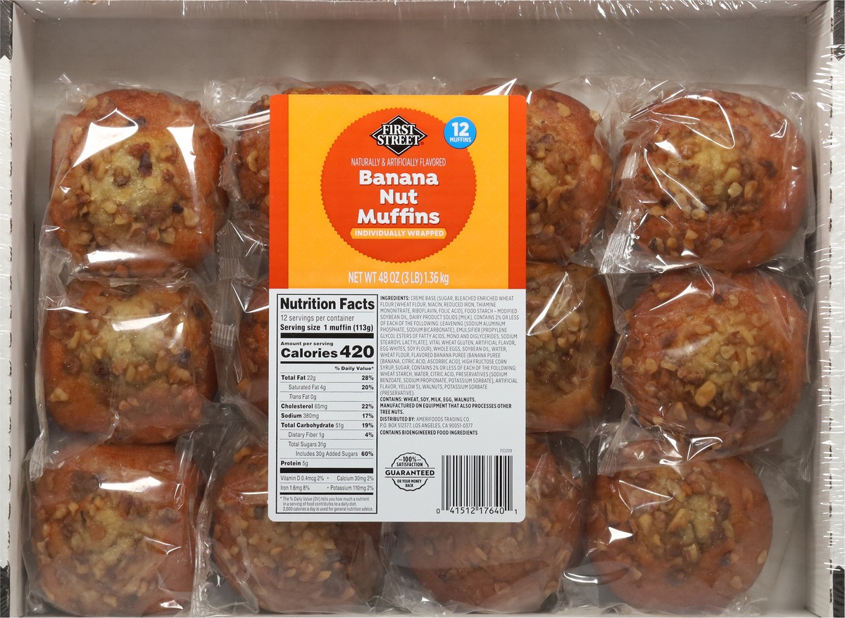 slide 4 of 14, First Street Iw Banana Nut Muffin, 48 oz