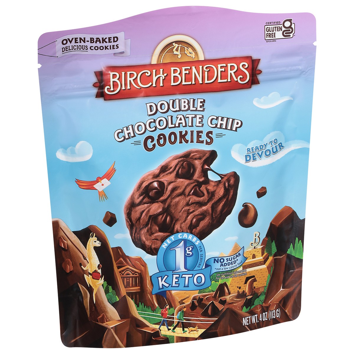 slide 3 of 9, Birch Benders Double Chocolate Chip Cookies, 4 oz