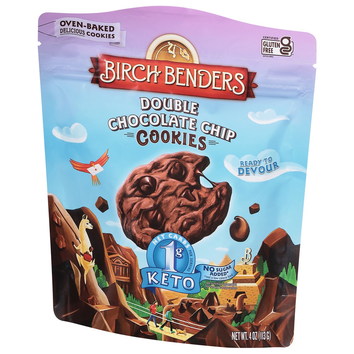 slide 4 of 9, Birch Benders Double Chocolate Chip Cookies, 4 oz