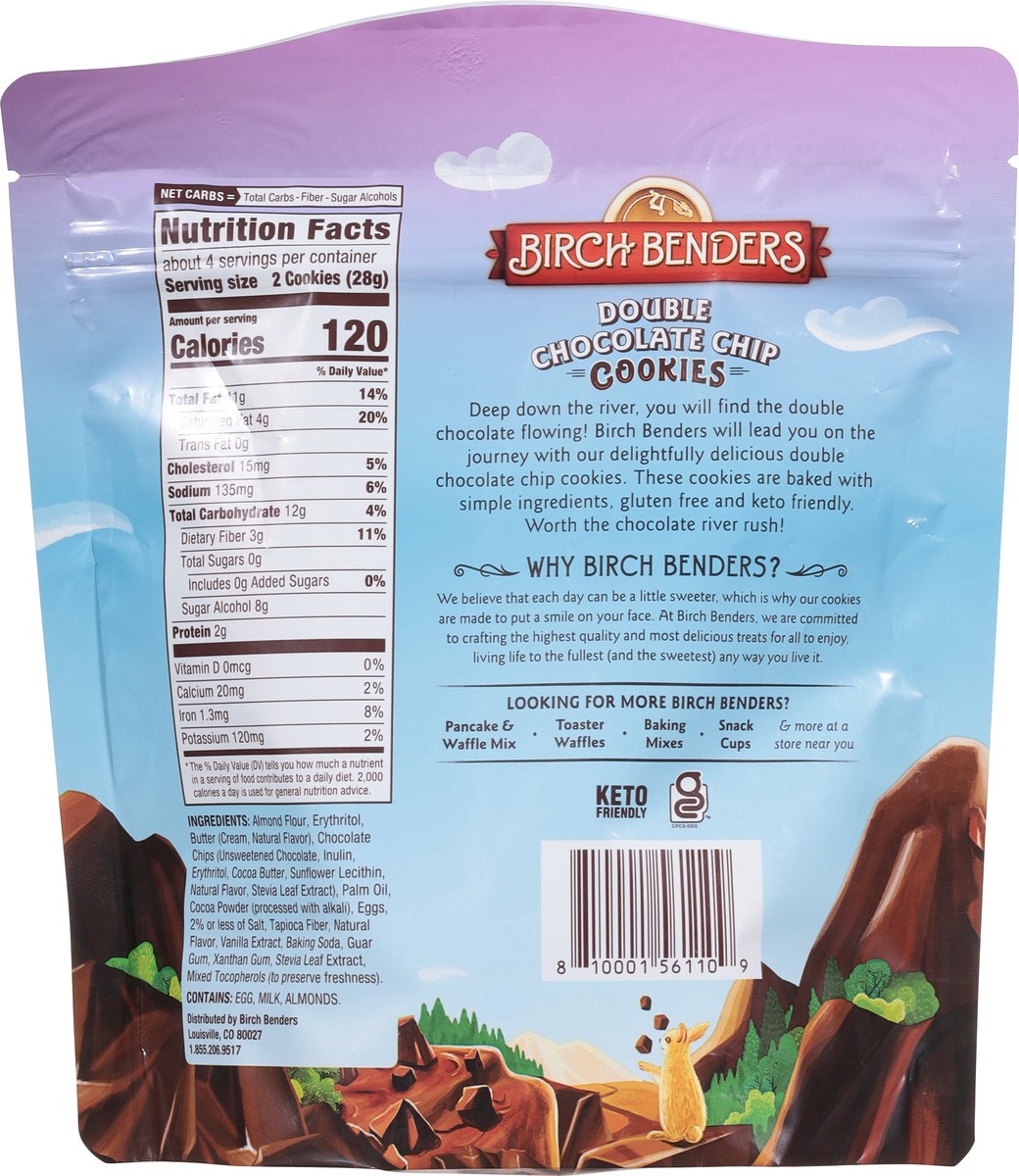 slide 2 of 9, Birch Benders Double Chocolate Chip Cookies, 4 oz