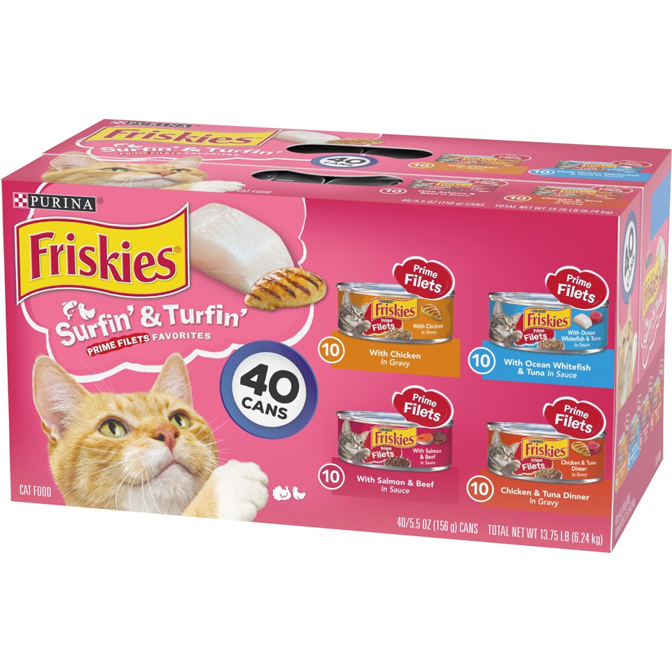 Purina Friskies Surfin' & Turfin' Favorites Wet Cat Food Variety Pack 5 