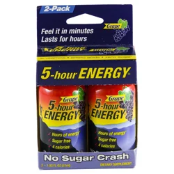 5-hour ENERGY Shot, Regular Strength, Grape- 2 ct