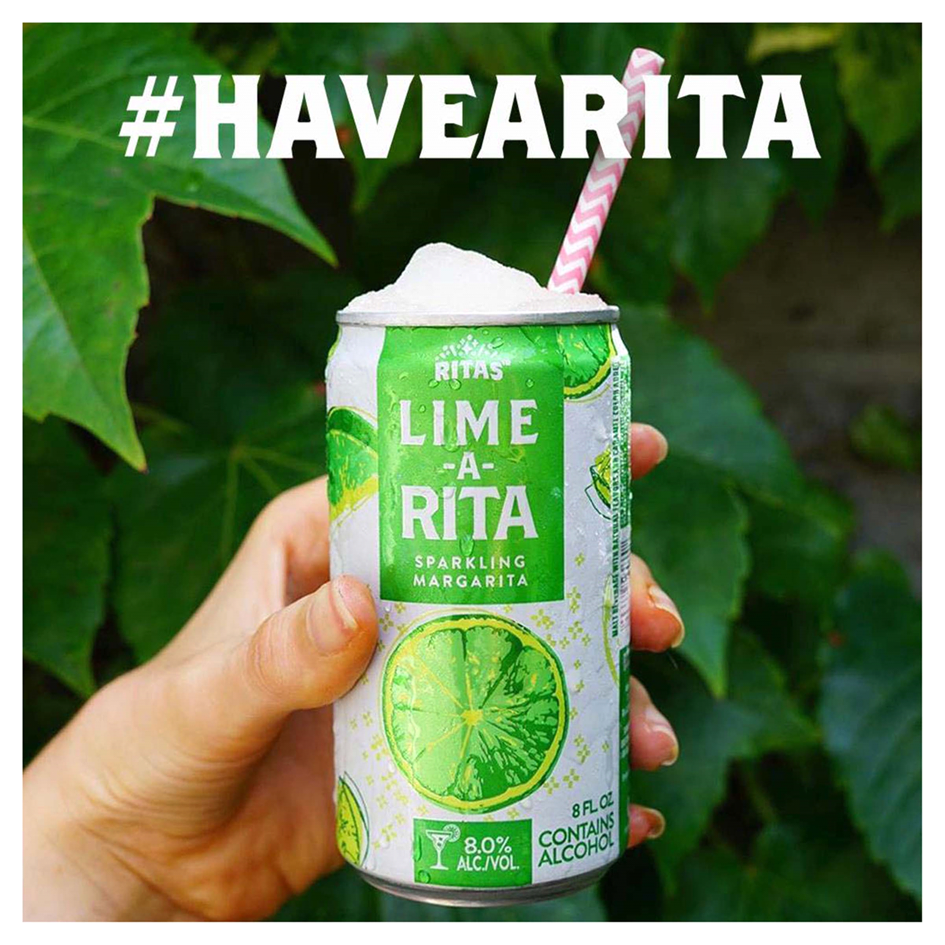 slide 24 of 25, RITAS Lime-A-Rita Sparkling Margarita, 25 FL OZ Can, 25 oz