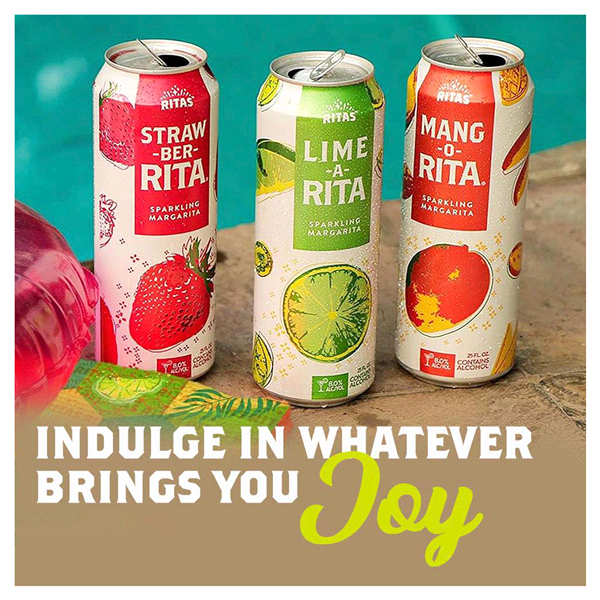 slide 5 of 25, RITAS Lime-A-Rita Sparkling Margarita, 25 FL OZ Can, 25 oz