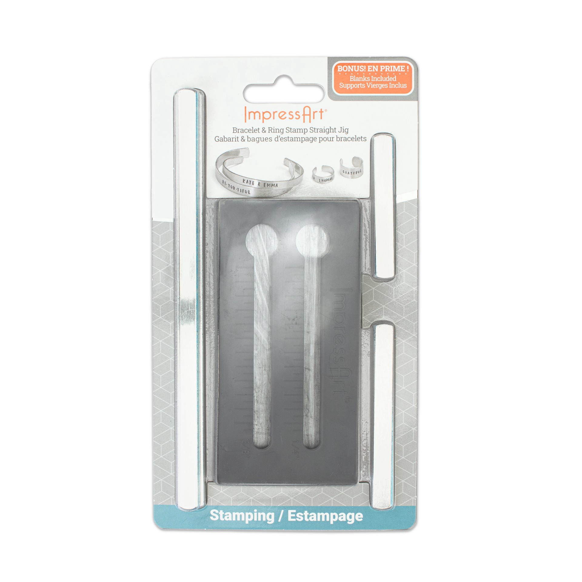 slide 4 of 5, Impressart Bracelet & Ring Jig With Blanks, 1/4 in x 6 in