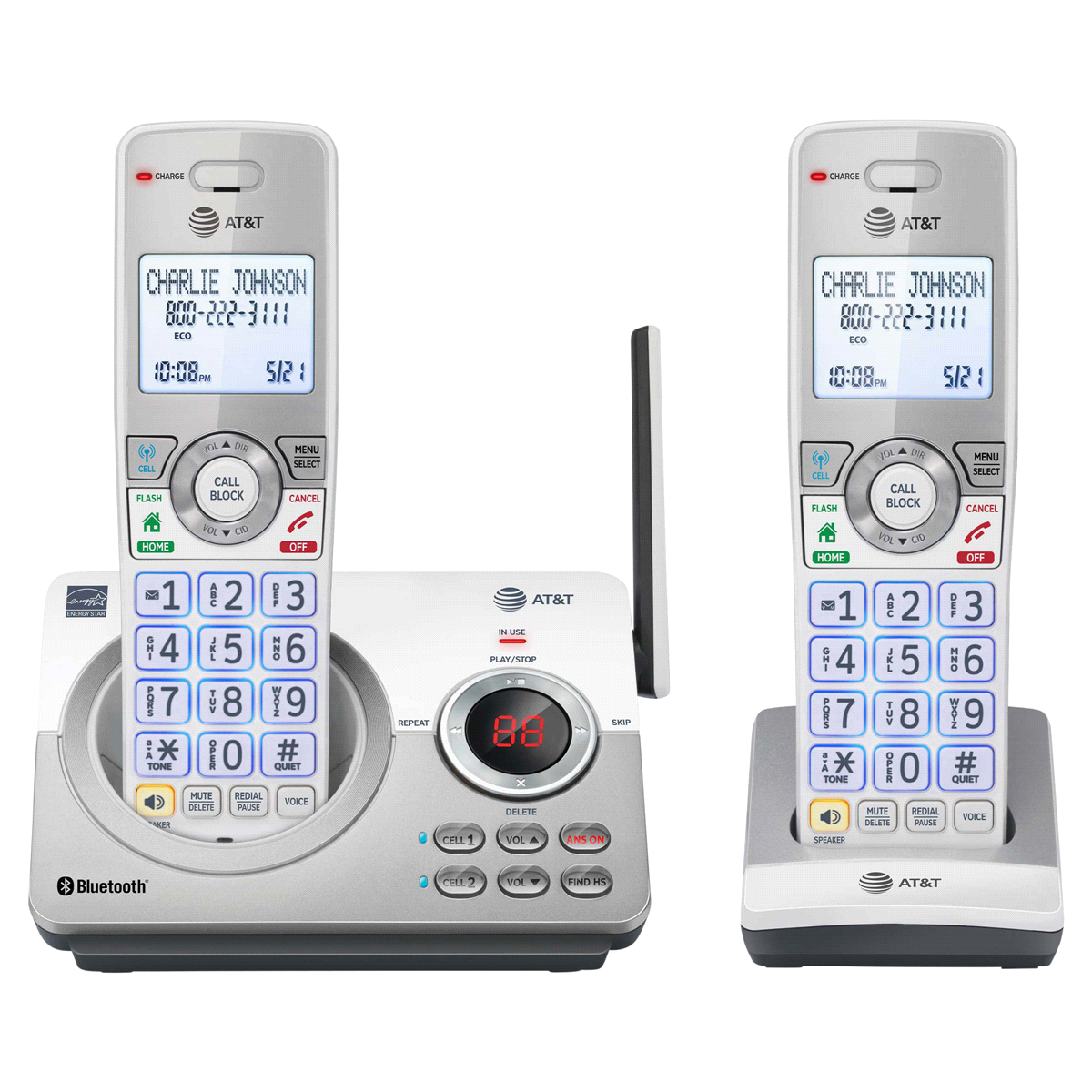 slide 1 of 5, AT&T DL72210 2 Handset Answering System with Connect to Cell, 1 ct