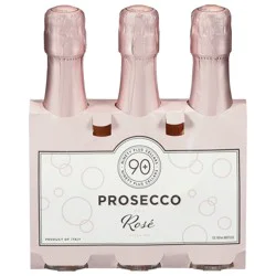 90+ Cellars Italy Lot 197 Extra Dry Prosecco D.O.C. Rose 3 - 187 ml Bottles