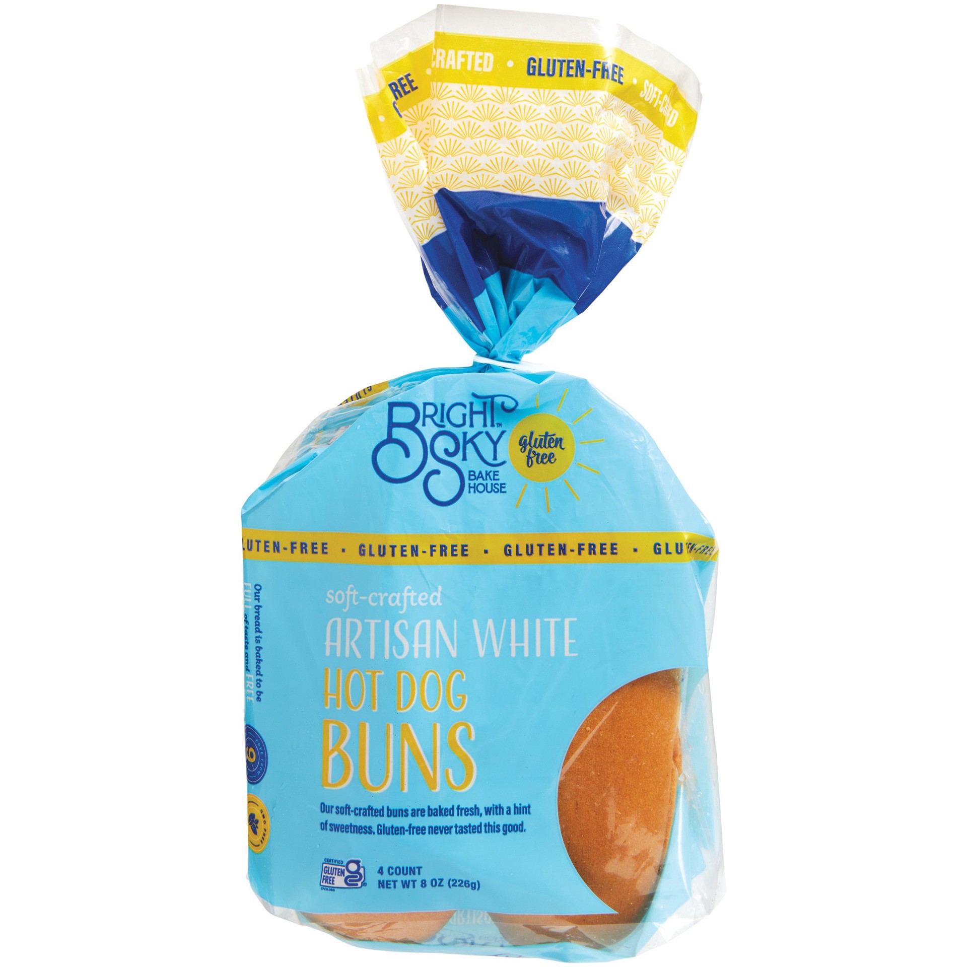 slide 1 of 1, Bright Sky Bake House Gluten Free Artisan White Hot Dog Buns, 4 ct