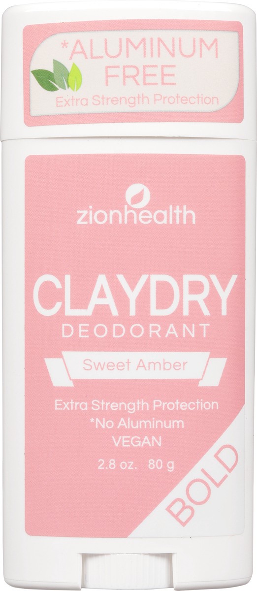 slide 6 of 9, Zion Health Clay Dry Deodorant, Sweet Amber, 2.8 oz