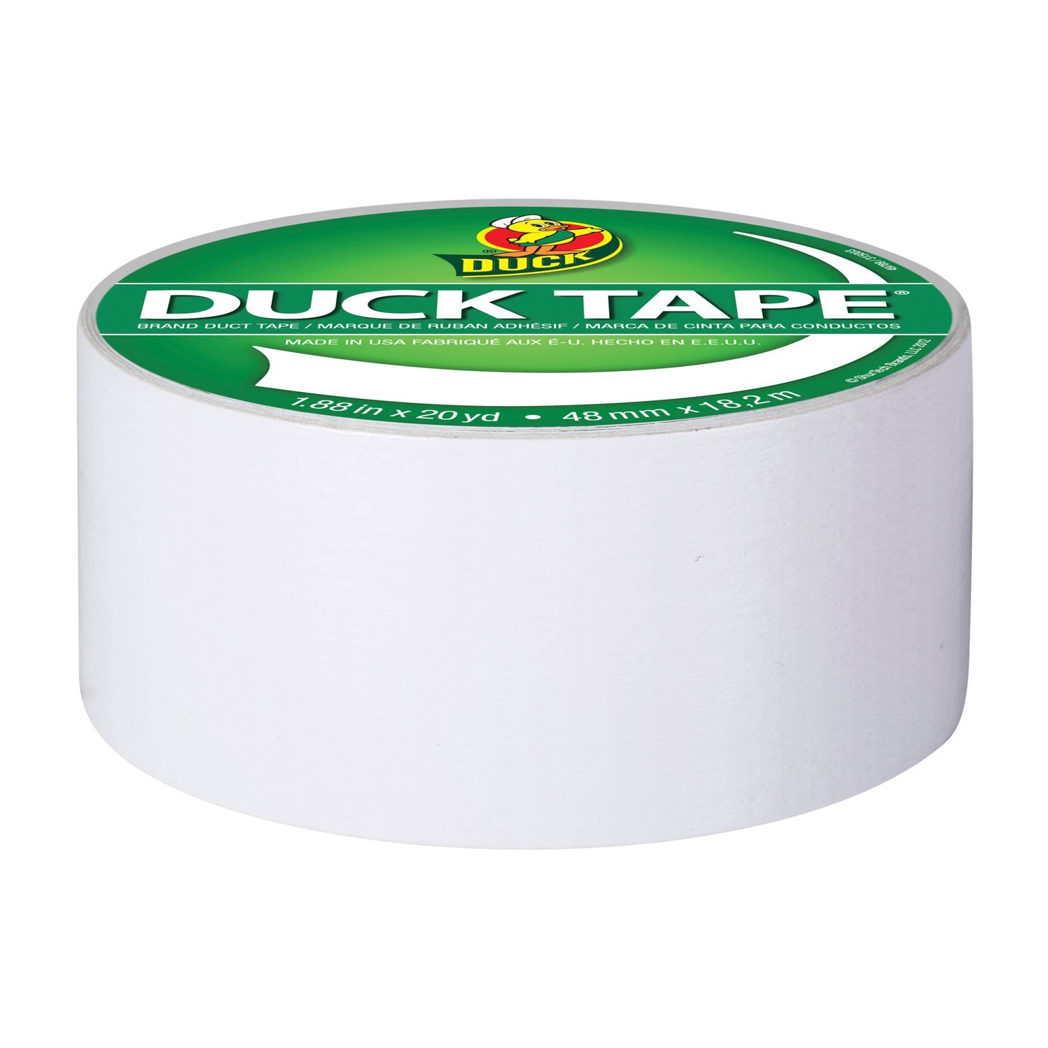 slide 12 of 54, Duck 1.88" x 20yd Duct Industrial Tape White, 20 yd