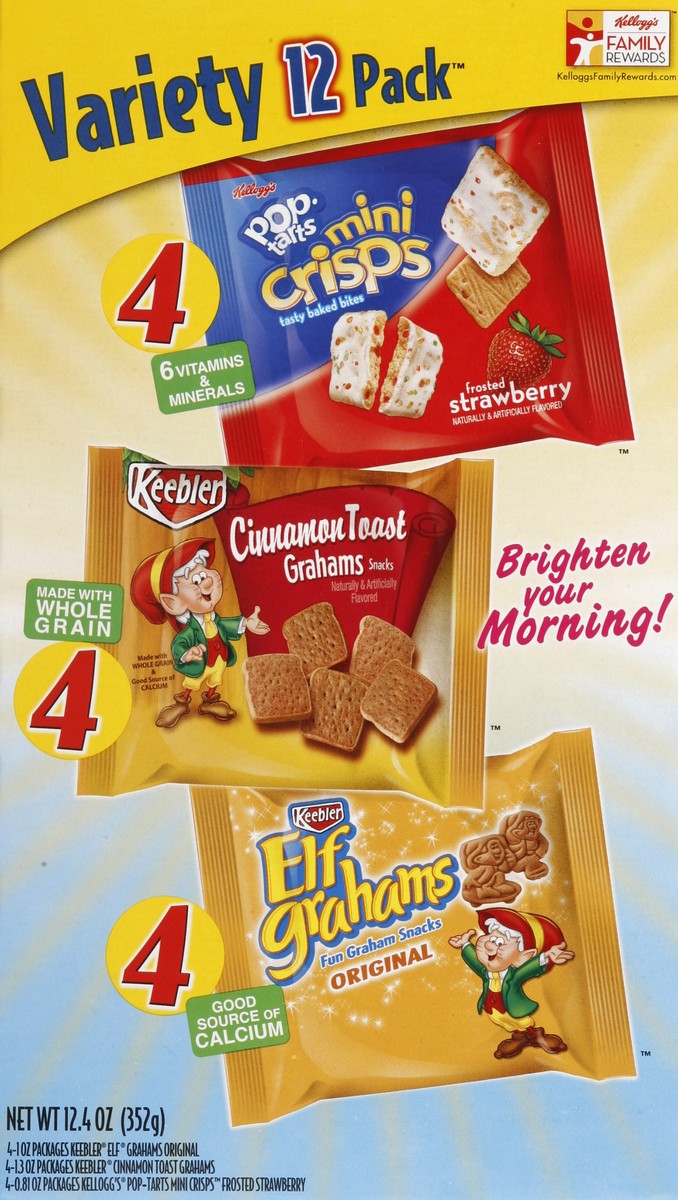 slide 5 of 6, Pop-Tarts Kellogg's Pop-Tarts Mini Crisps/Keebler Cinnamon Toast Grahams/Keebler Elf Grahams Variety, 12.4 oz