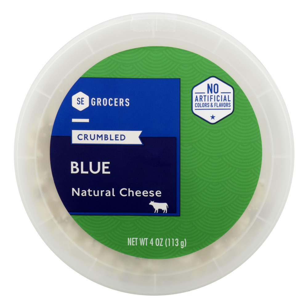 slide 1 of 1, SE Grocers Crumbled Blue Natural Cheese, 4 oz