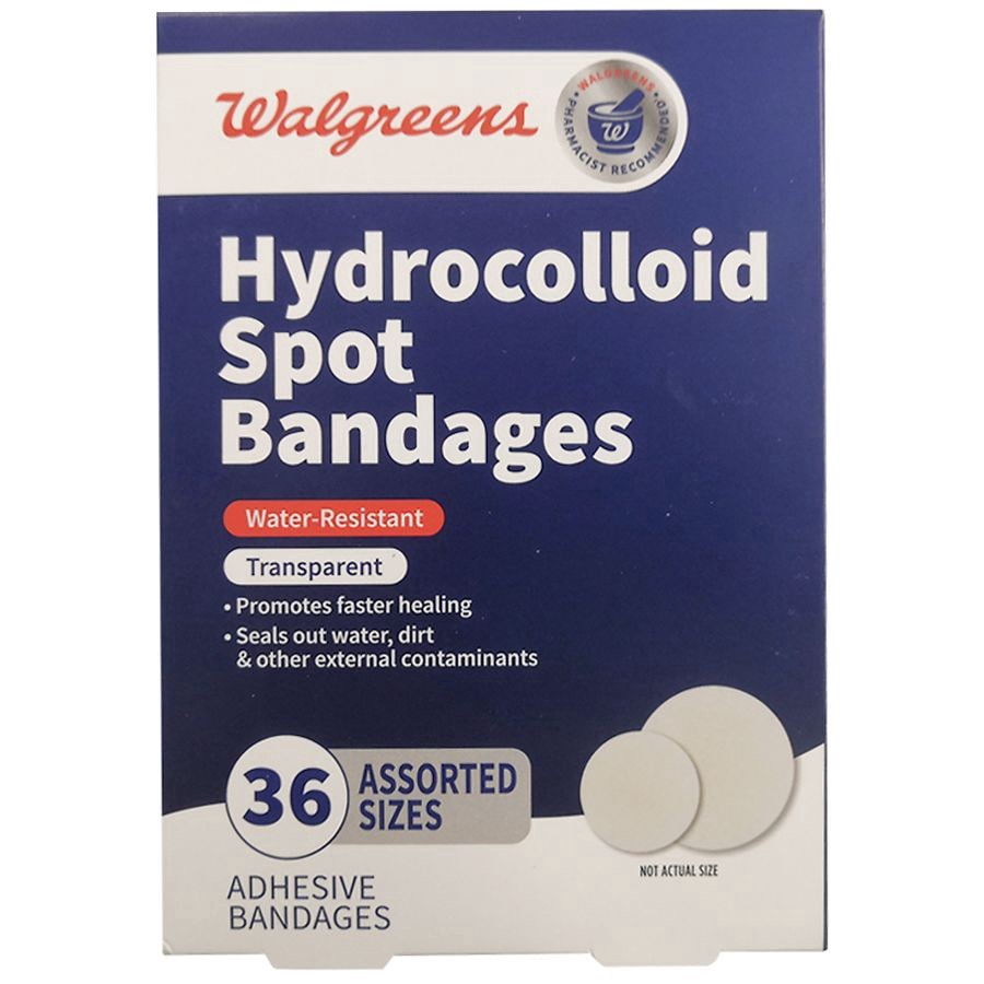 slide 1 of 5, Walgreens Hydrocolloid Spot Bandages, 36 ct