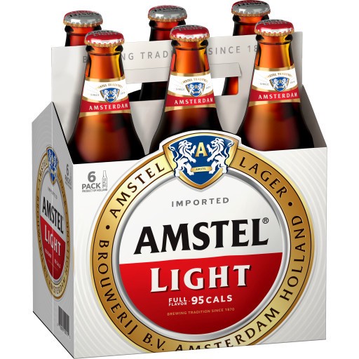 slide 1 of 10, Amstel Light Lager Beer, 6 Pack, 12 fl oz Bottles, 12 oz